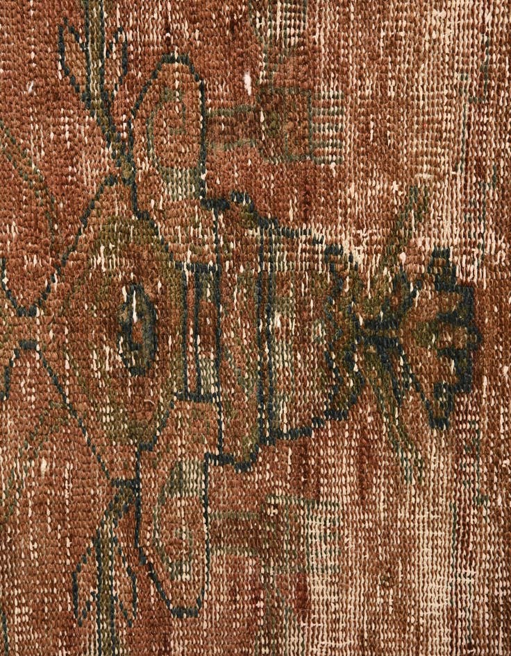 Detail image of 4' 6 x 6' 3  Hand Knotted Ultra Vintage Persian Wool Rug