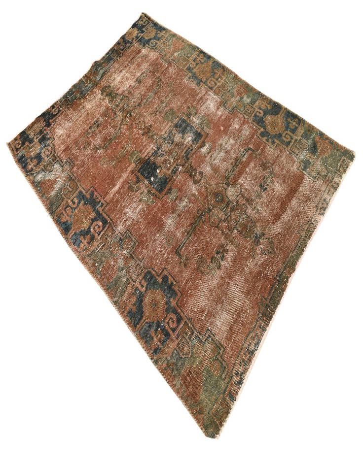 Detail image of 4' 6 x 6' 3  Hand Knotted Ultra Vintage Persian Wool Rug