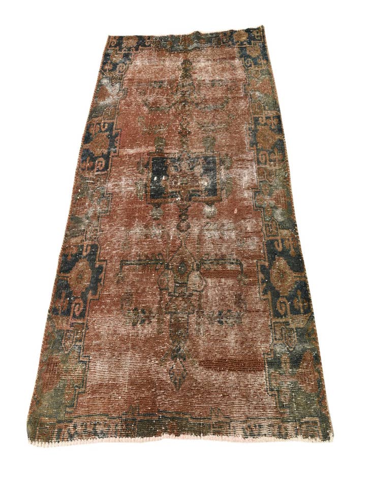 Detail image of 4' 6 x 6' 3  Hand Knotted Ultra Vintage Persian Wool Rug