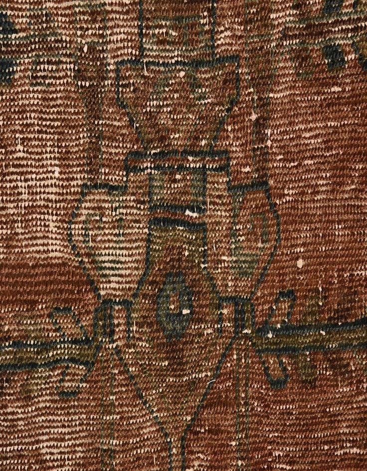 Detail image of 4' 6 x 6' 3  Hand Knotted Ultra Vintage Persian Wool Rug