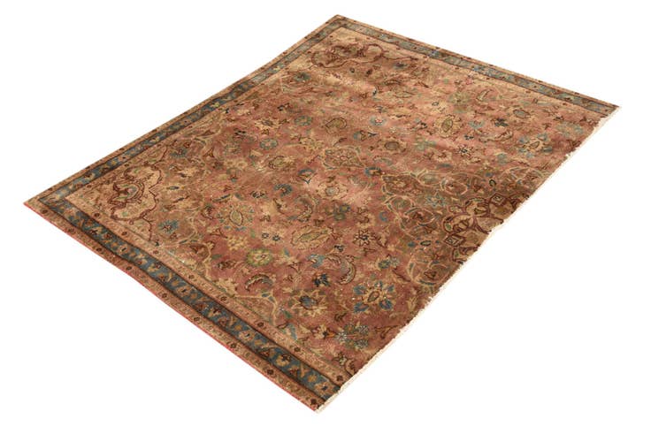 Detail image of 3' 9 x 4' 8 Hand Knotted Ultra Vintage Persian Wool Rug