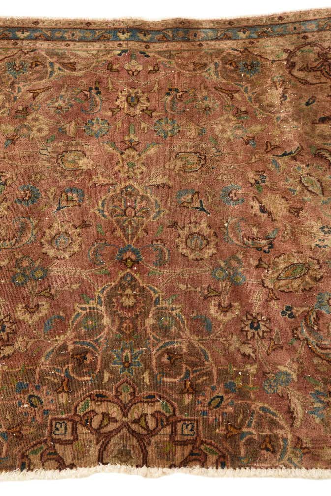 3' 9 x 4' 8 Hand Knotted Ultra Vintage Persian Wool Rug