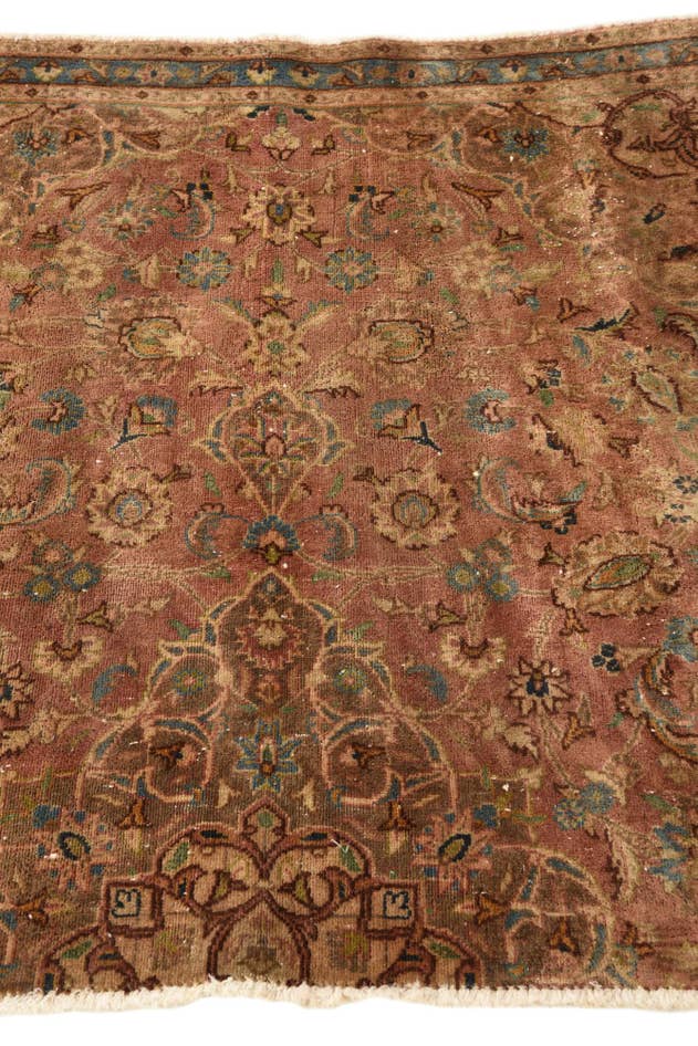 Detail image of 3' 9 x 4' 8 Hand Knotted Ultra Vintage Persian Wool Rug
