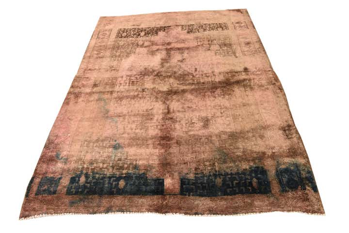 155cm x 220cm anudado a mano Ultra Vintage Alfombra Persa Lana