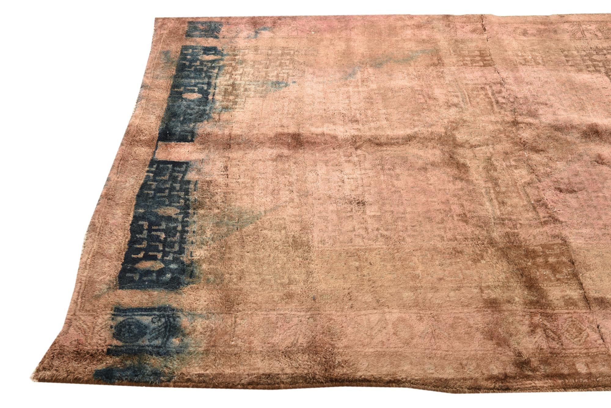 155cm x 220cm anudado a mano Ultra Vintage Alfombra Persa Lana