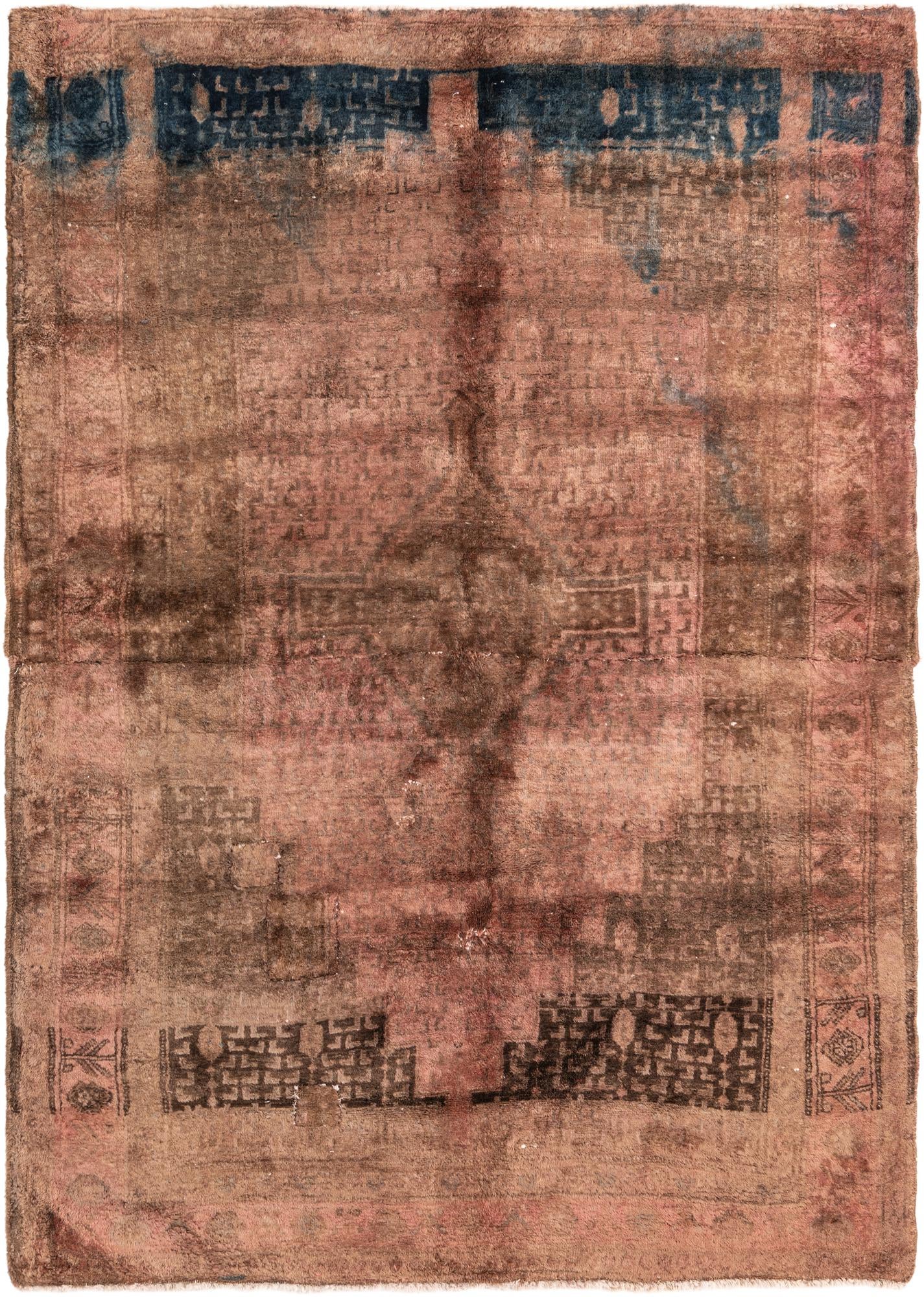 155cm x 220cm anudado a mano Ultra Vintage Alfombra Persa Lana