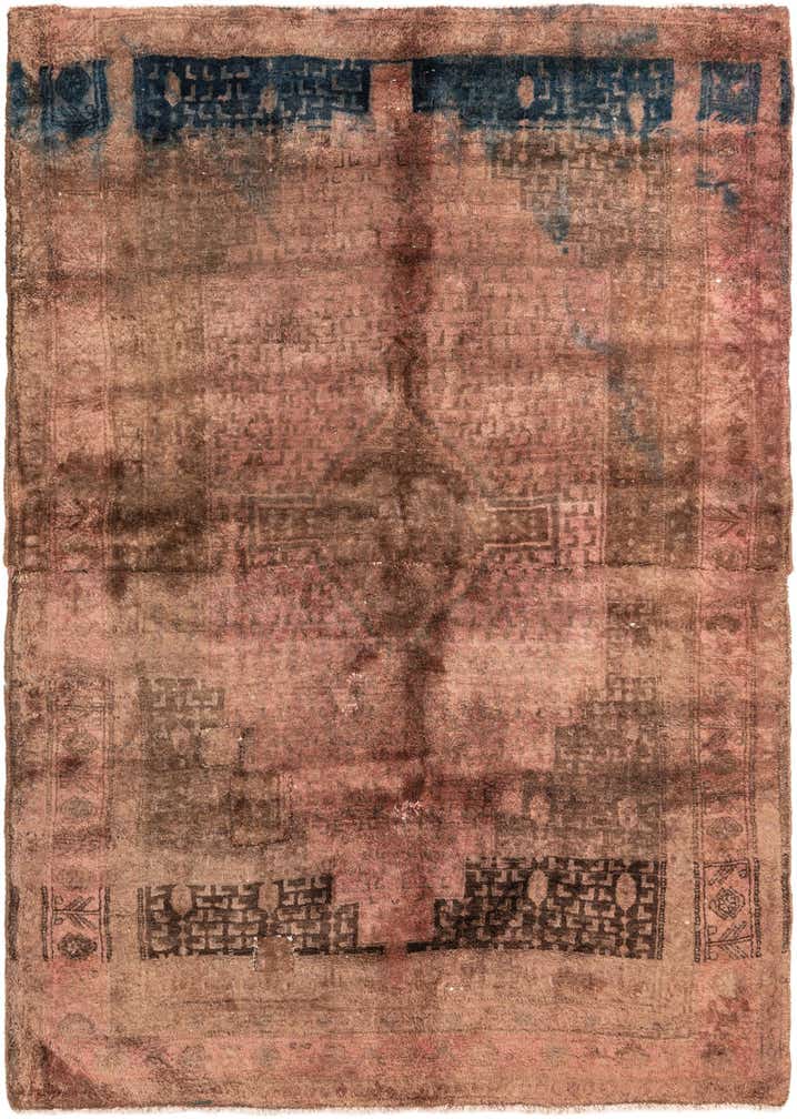 155cm x 220cm anudado a mano Ultra Vintage Alfombra Persa Lana