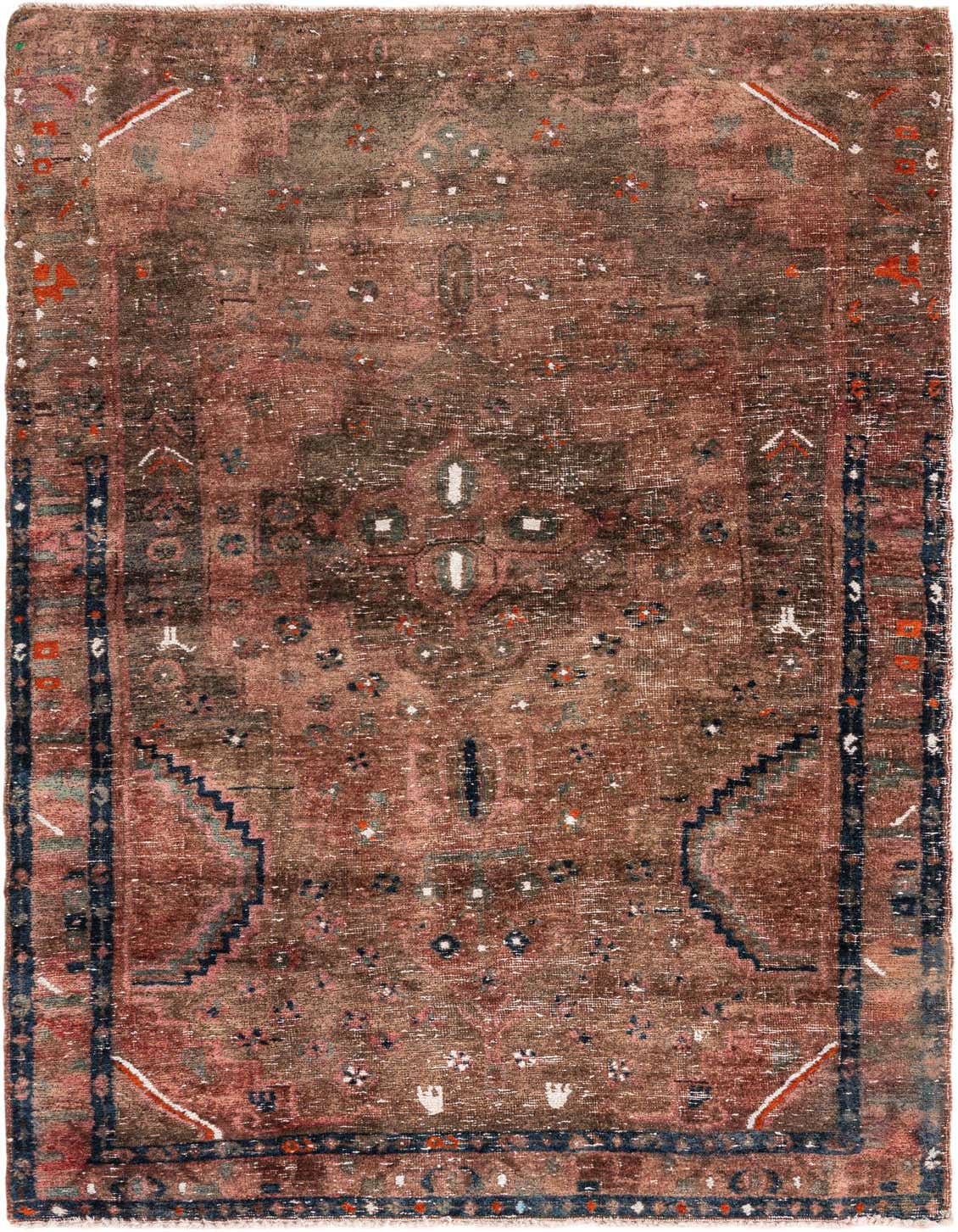 Primary image 3' 9 x 6' 8  Hand Knotted Ultra Vintage Persian Wool Rug