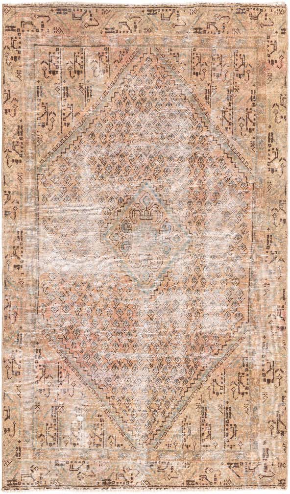 3' 8 x 6' 4 Hand Knotted Ultra Vintage Persian Wool Rug