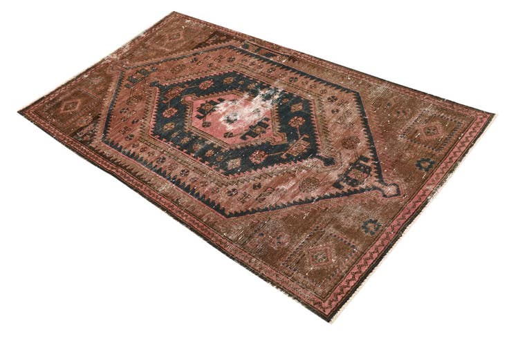 Detail image of 3' 3 x 5' 9 Hand Knotted Ultra Vintage Persian Wool Rug