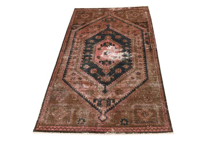 3' 3 x 5' 9 Hand Knotted Ultra Vintage Persian Wool Rug