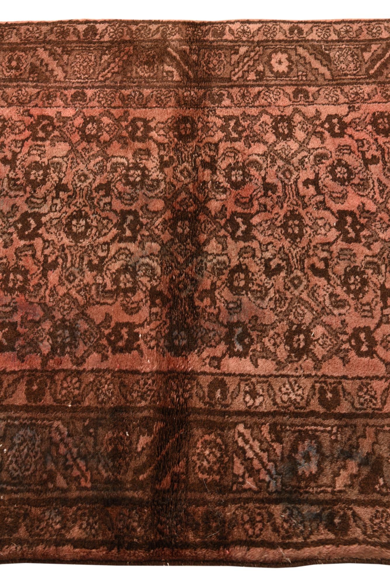 110cm x 175cm Hand Knotted Ultra Vintage Persian Wool Rug