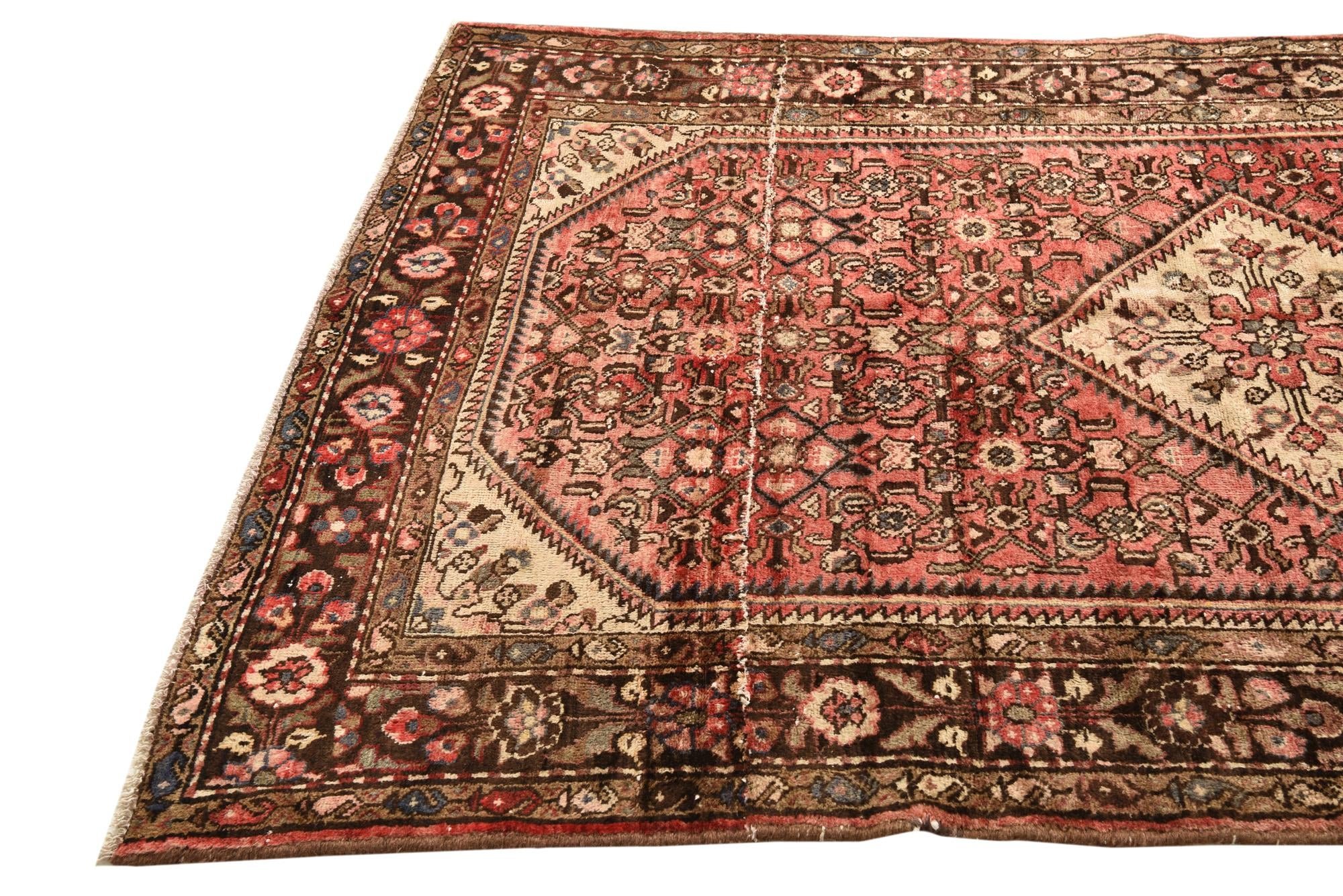 4' 10 x 8' 10 Hand Knotted Ultra Vintage Persian Wool Rug