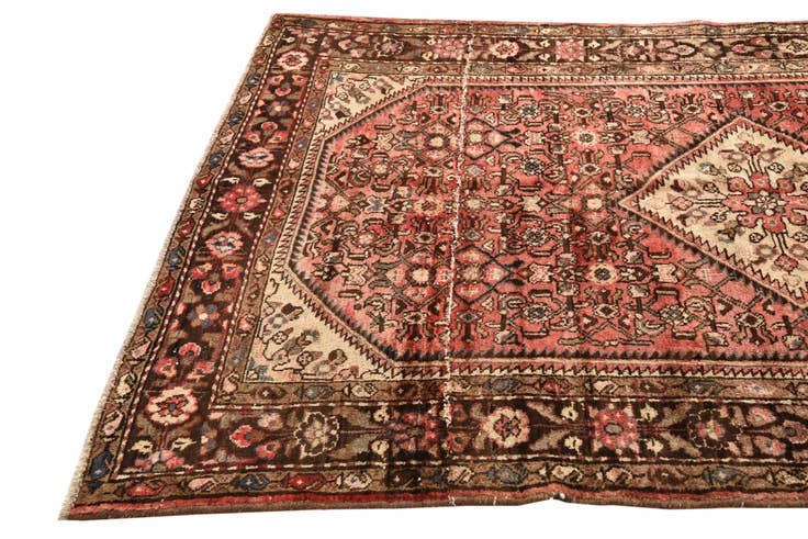 Detail image of 4' 10 x 8' 10 Hand Knotted Ultra Vintage Persian Wool Rug