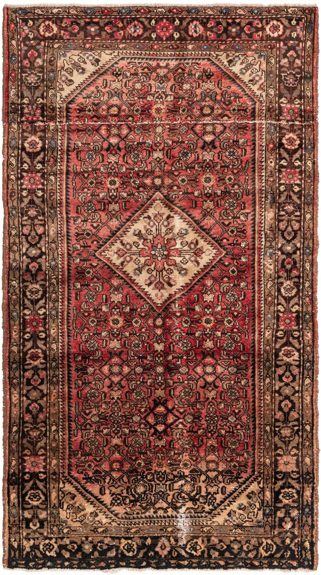 4' 10 x 8' 10 Hand Knotted Ultra Vintage Persian Wool Rug