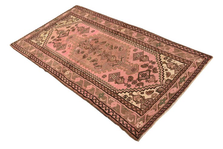 Detail image of 3' 5 x 6' 3 Hand Knotted Ultra Vintage Persian Wool Rug