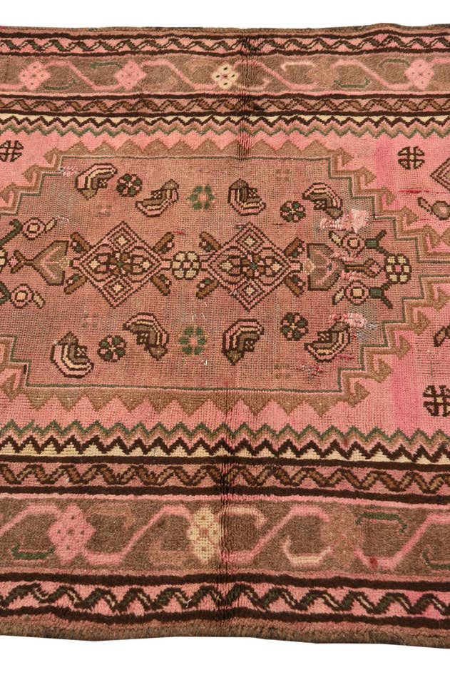 Detail image of 3' 5 x 6' 3 Hand Knotted Ultra Vintage Persian Wool Rug