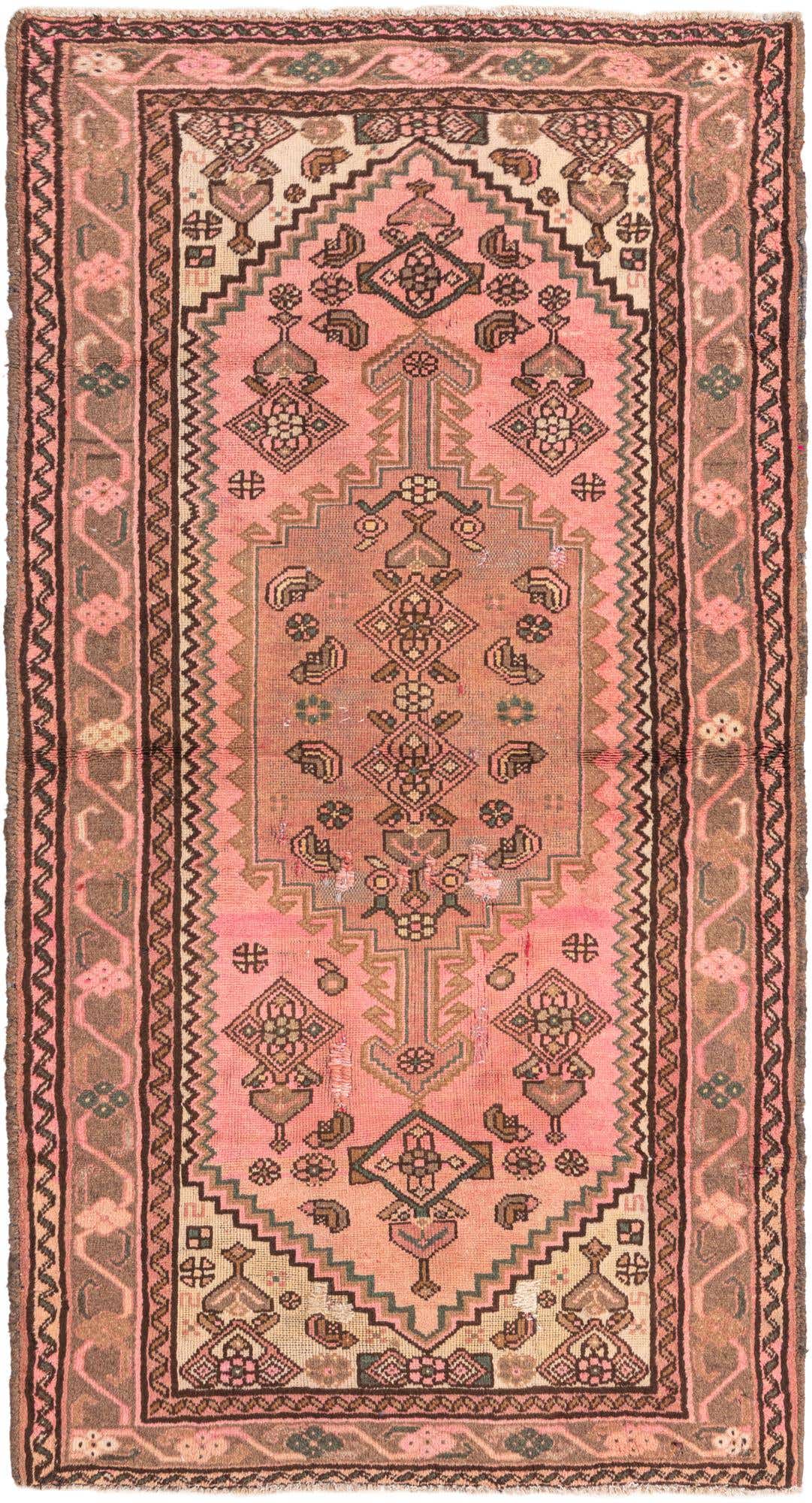 3' 5 x 6' 3 Hand Knotted Ultra Vintage Persian Wool Rug