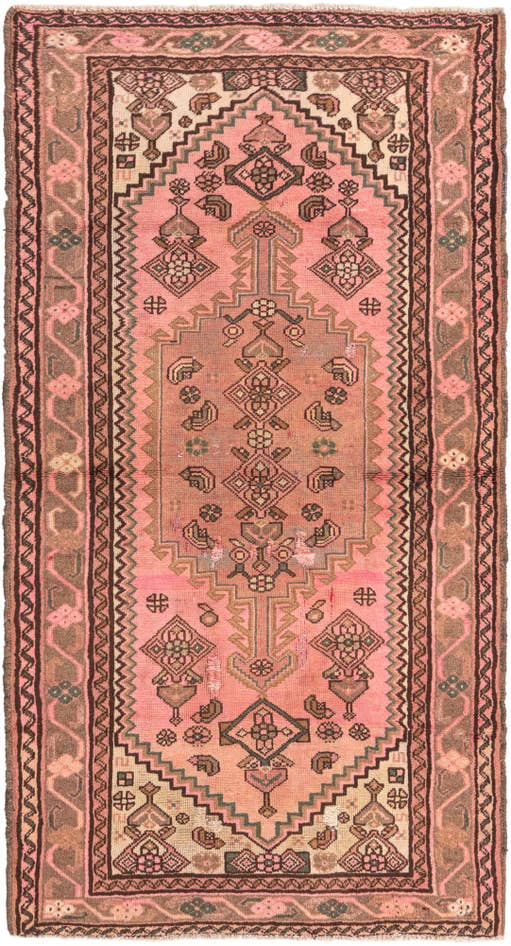 Detail image of 3' 5 x 6' 3 Hand Knotted Ultra Vintage Persian Wool Rug