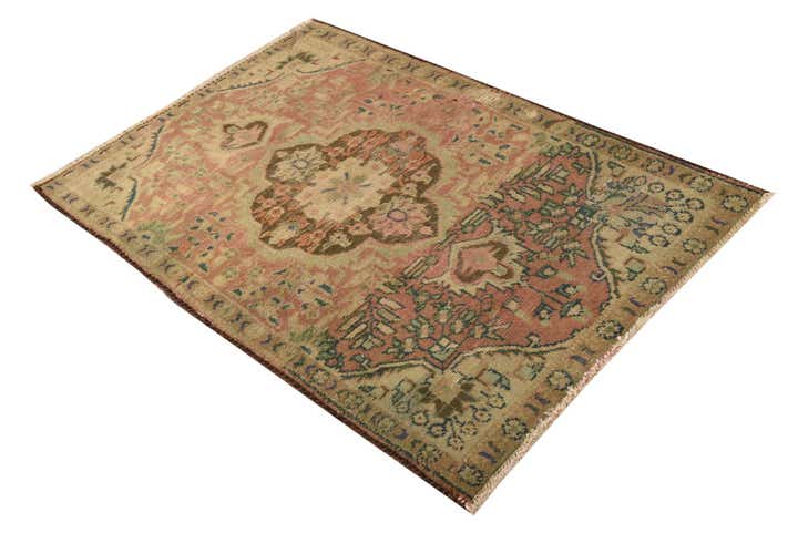 3' 4 x 5' Hand Knotted Ultra Vintage Persian Wool Rug