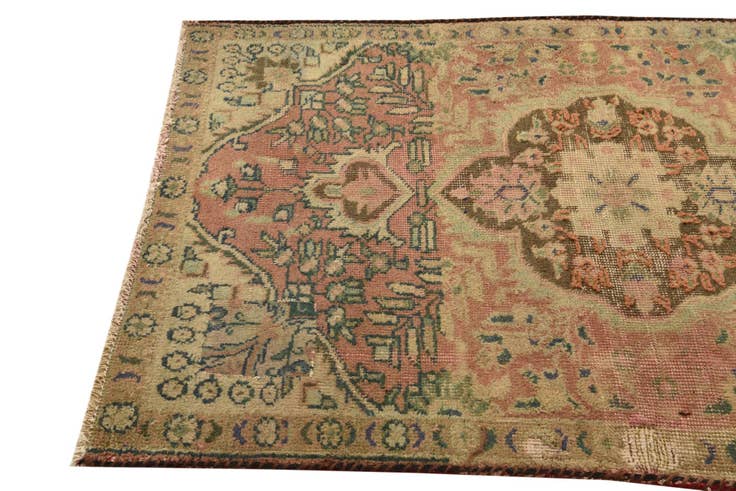 Detail image of 3' 4 x 5' Hand Knotted Ultra Vintage Persian Wool Rug