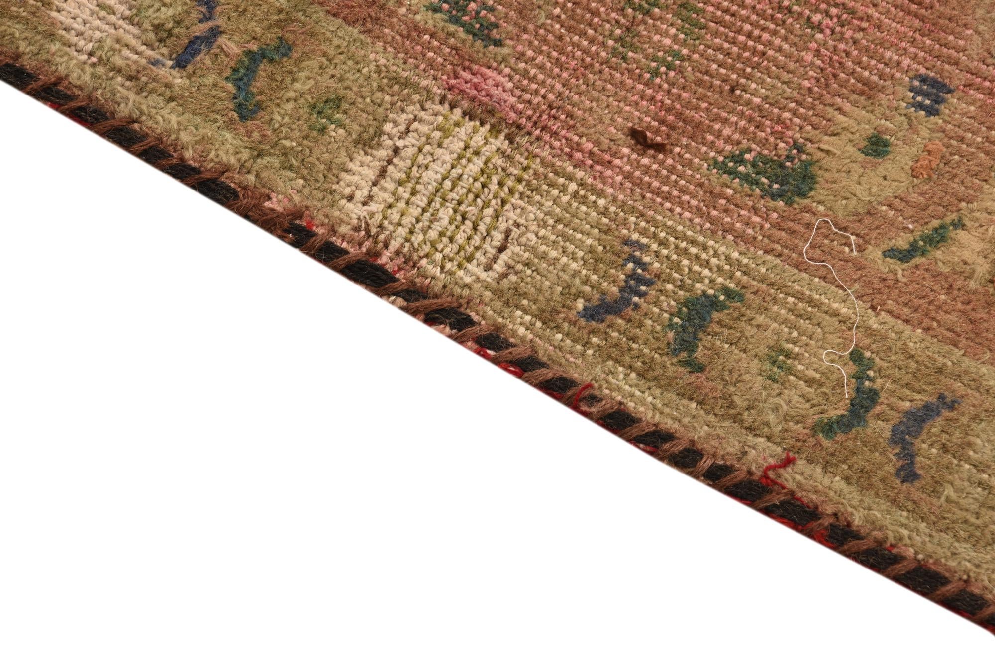 3' 4 x 5' Hand Knotted Ultra Vintage Persian Wool Rug