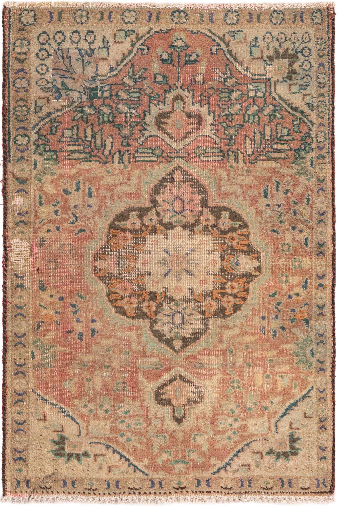 3' 4 x 5' Hand Knotted Ultra Vintage Persian Wool Rug