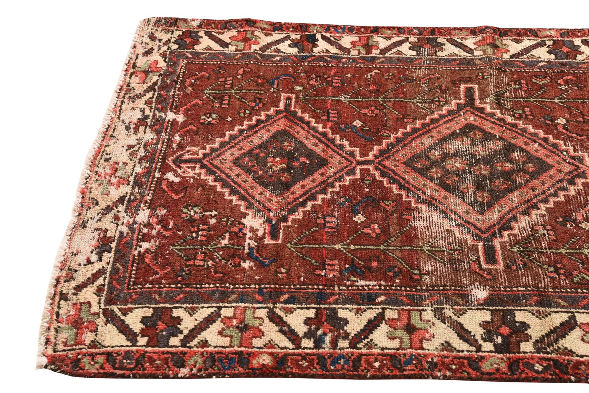 3' 5 x 5' 7 Hand Knotted Ultra Vintage Persian Wool Rug