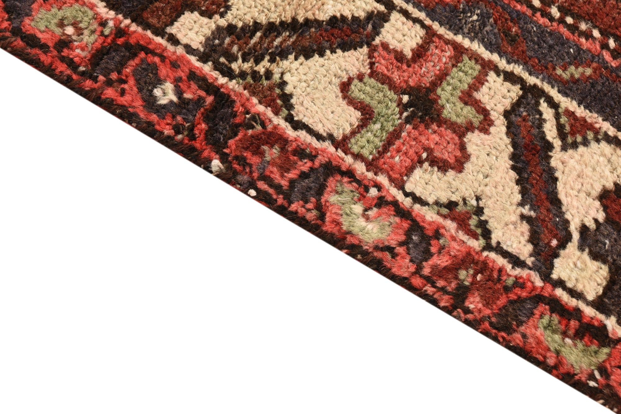 3' 5 x 5' 7 Hand Knotted Ultra Vintage Persian Wool Rug