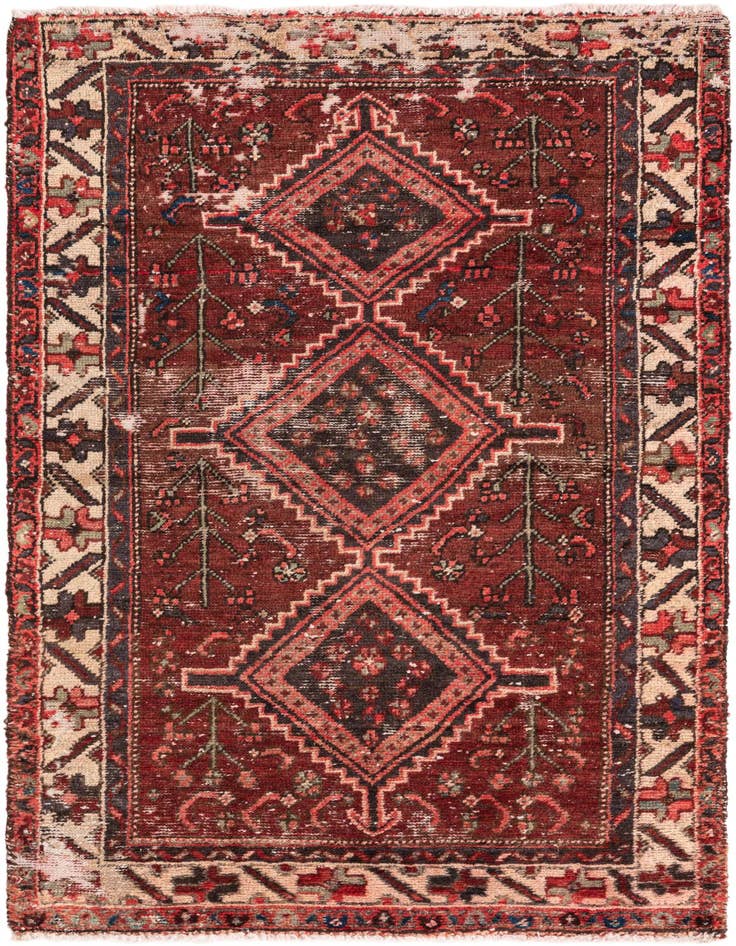 Detail image of 3' 5 x 5' 7 Hand Knotted Ultra Vintage Persian Wool Rug