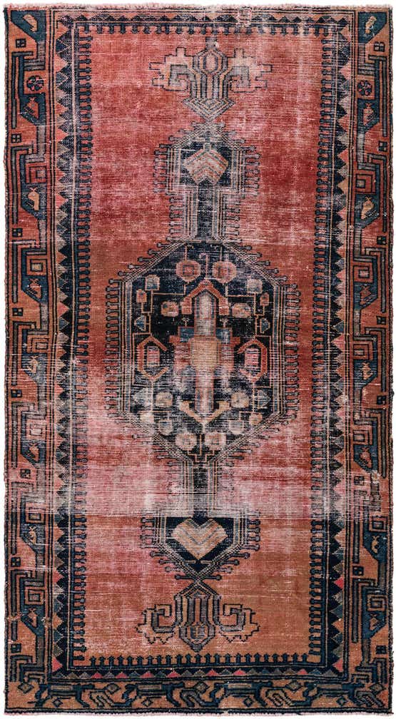3' 8 x 6' 9 Hand Knotted Ultra Vintage Persian Wool Rug