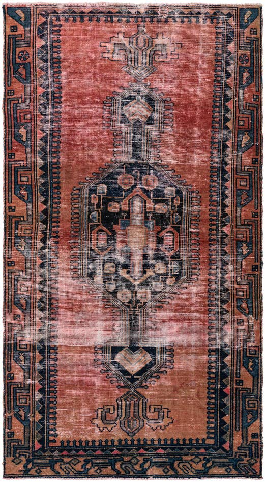 Detail image of 3' 8 x 6' 9 Hand Knotted Ultra Vintage Persian Wool Rug