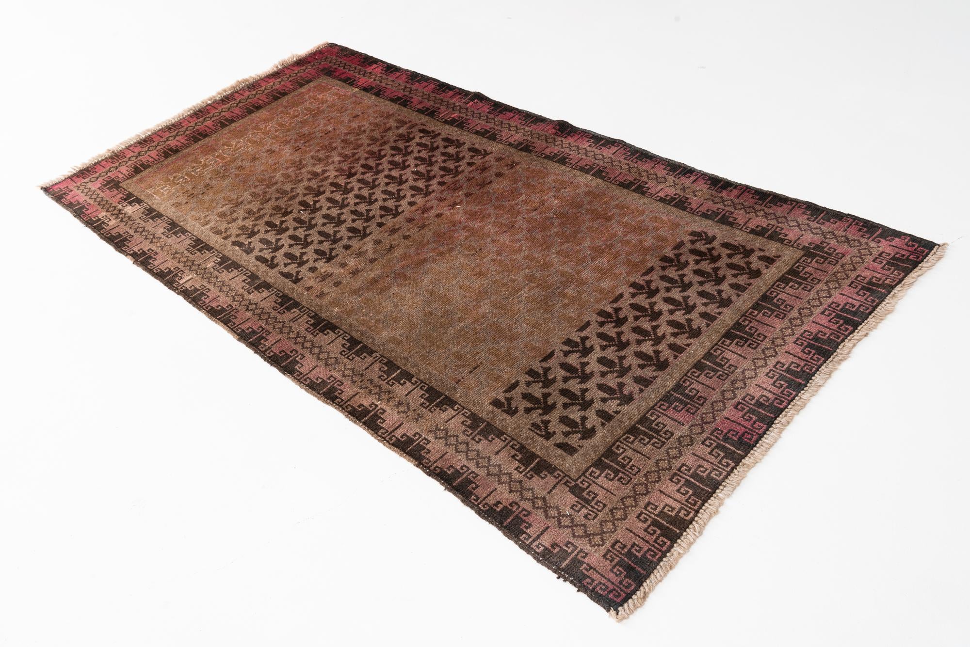 3' 5 x 6' 4 Hand Knotted Ultra Vintage Persian Wool Rug