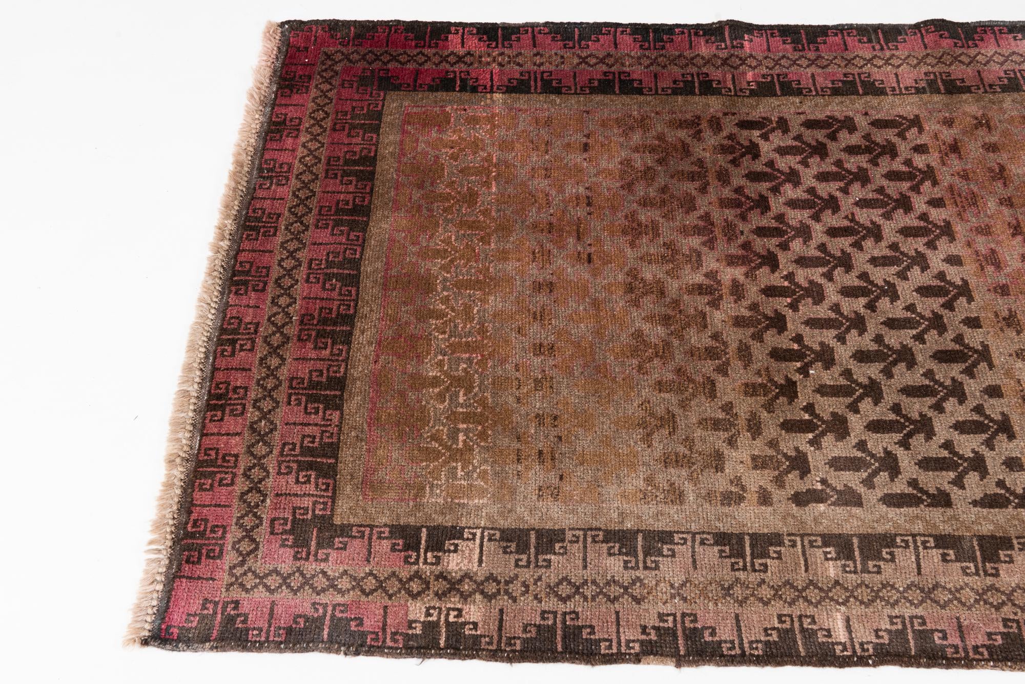 3' 5 x 6' 4 Hand Knotted Ultra Vintage Persian Wool Rug