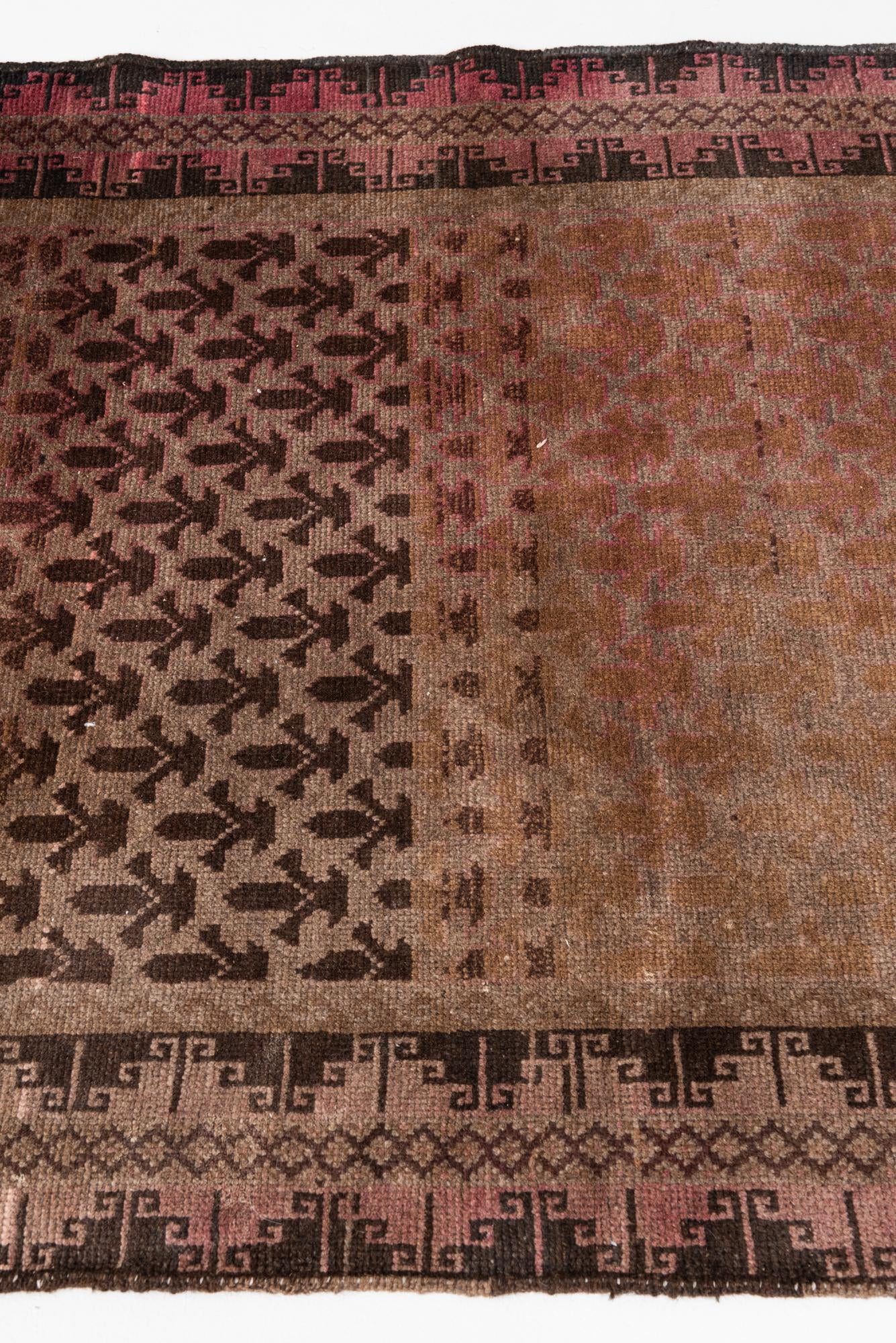 3' 5 x 6' 4 Hand Knotted Ultra Vintage Persian Wool Rug