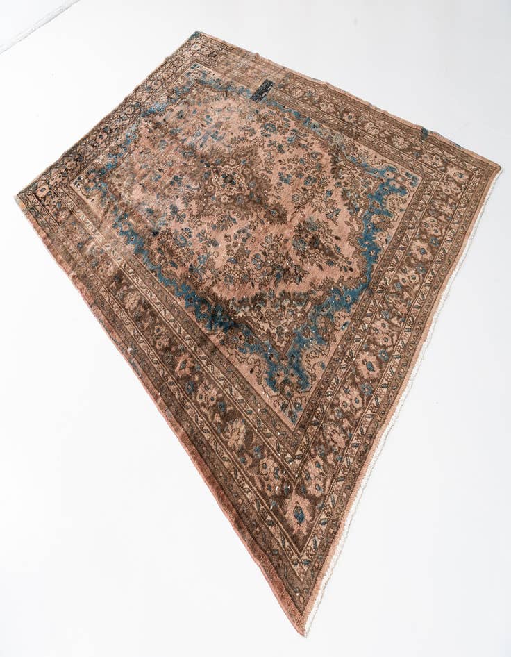 Detail image of 7' 3 x 10' 2  Hand Knotted Ultra Vintage Persian Wool Rug