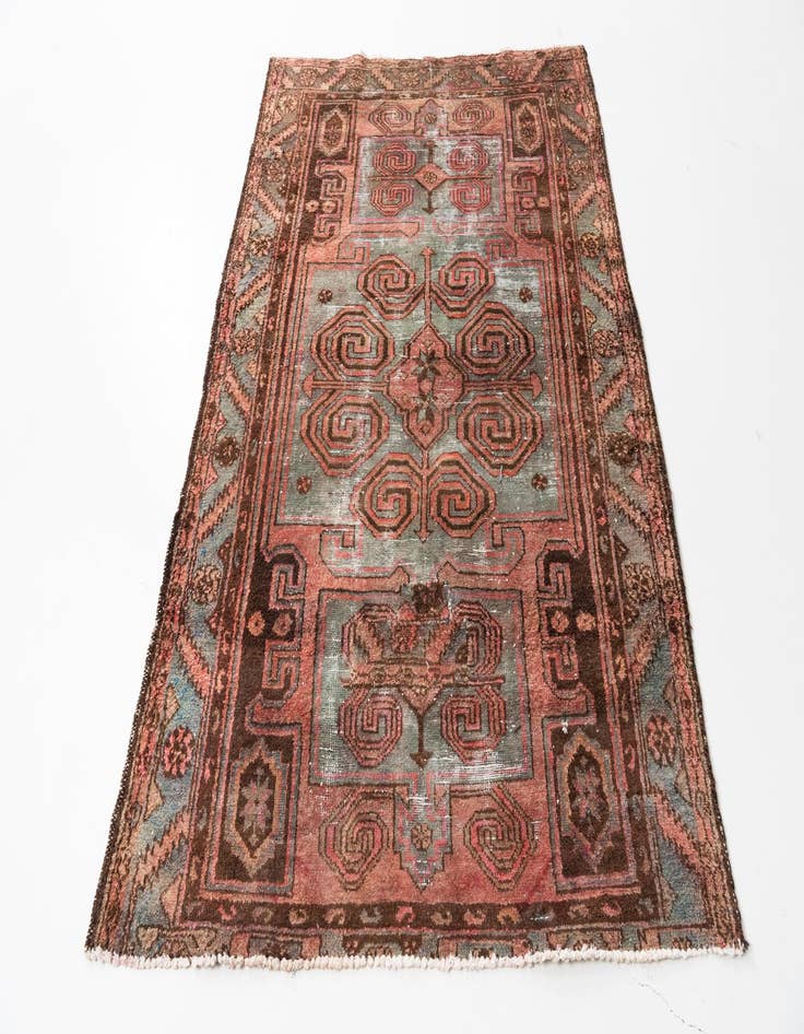 Detail image of 4' 5 x 6' 3  Hand Knotted Ultra Vintage Persian Wool Rug