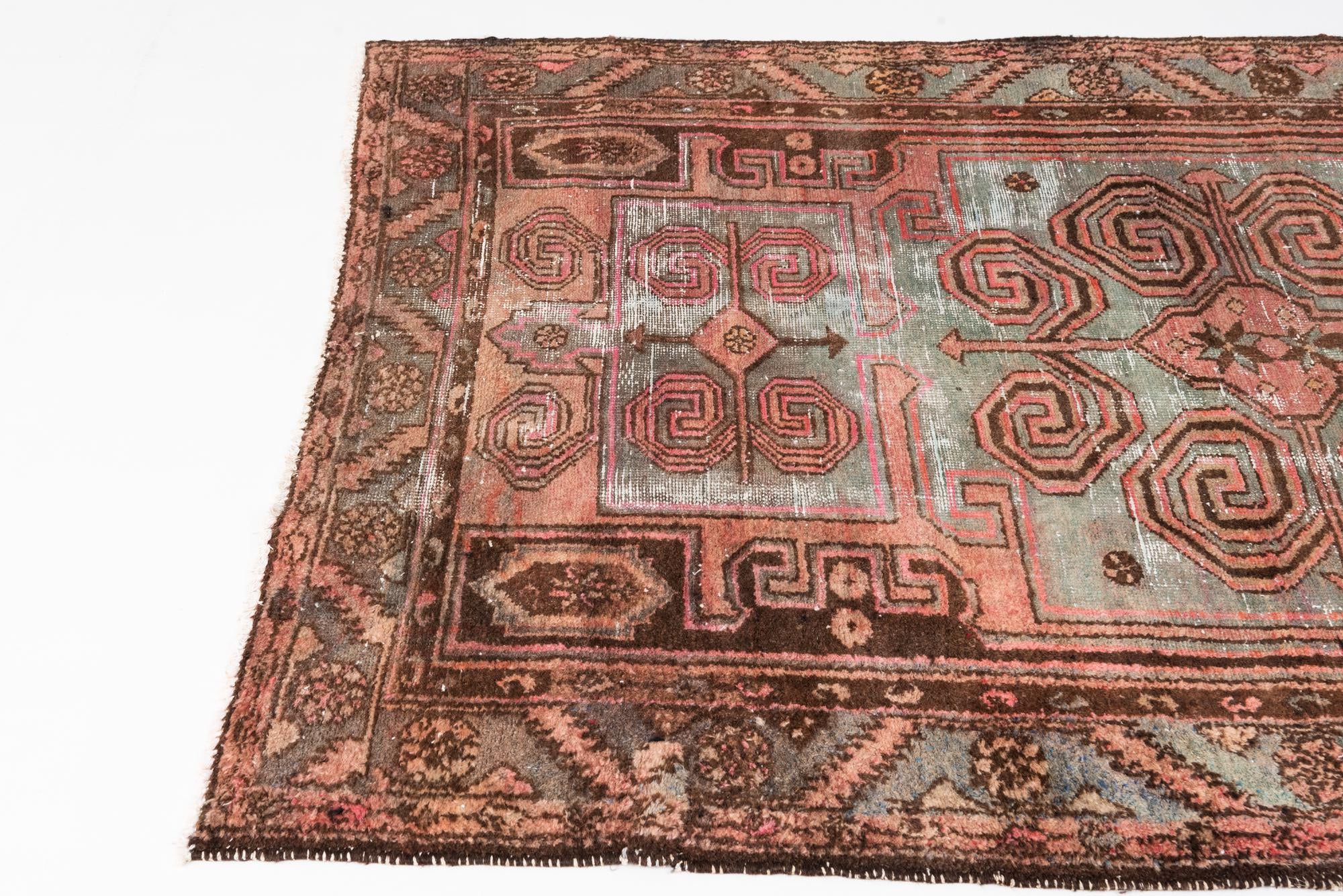 4' 5 x 6' 3 Hand Knotted Ultra Vintage Persian Wool Rug