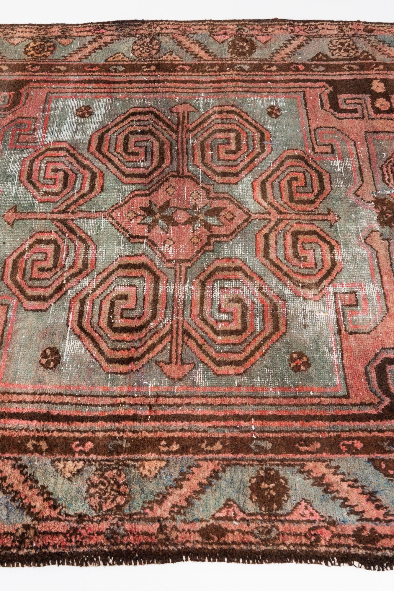 4' 5 x 6' 3 Hand Knotted Ultra Vintage Persian Wool Rug