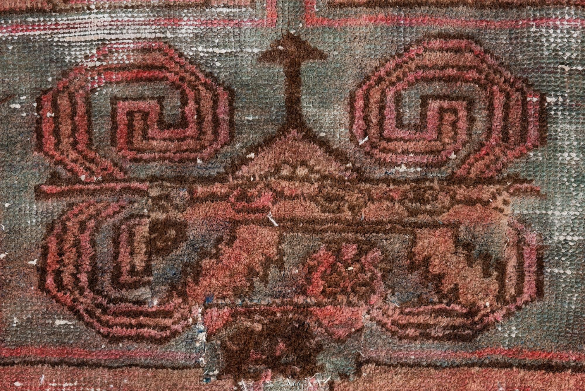 4' 5 x 6' 3 Hand Knotted Ultra Vintage Persian Wool Rug