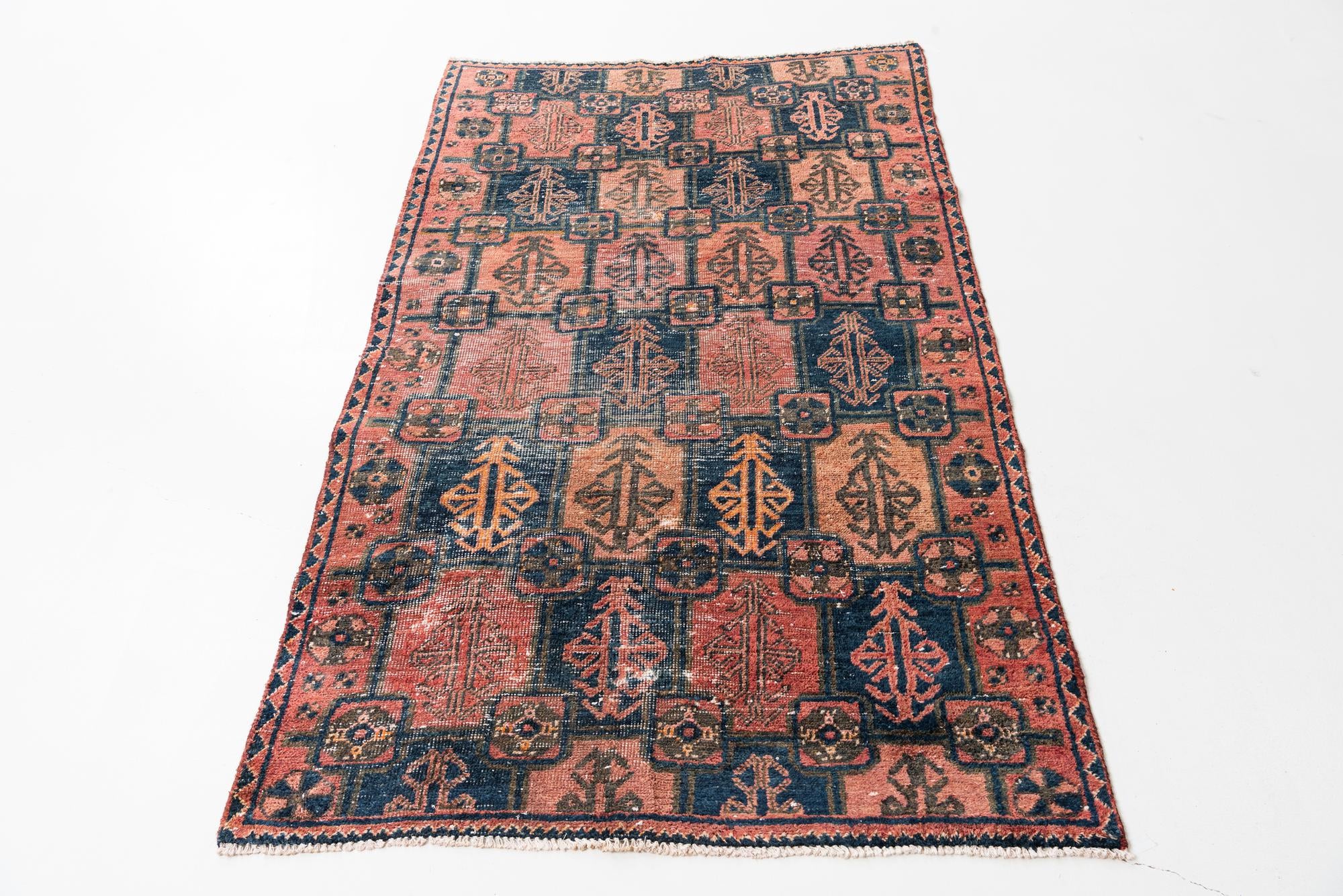 3' 9 x 6' 2 Hand Knotted Ultra Vintage Persian Wool Rug