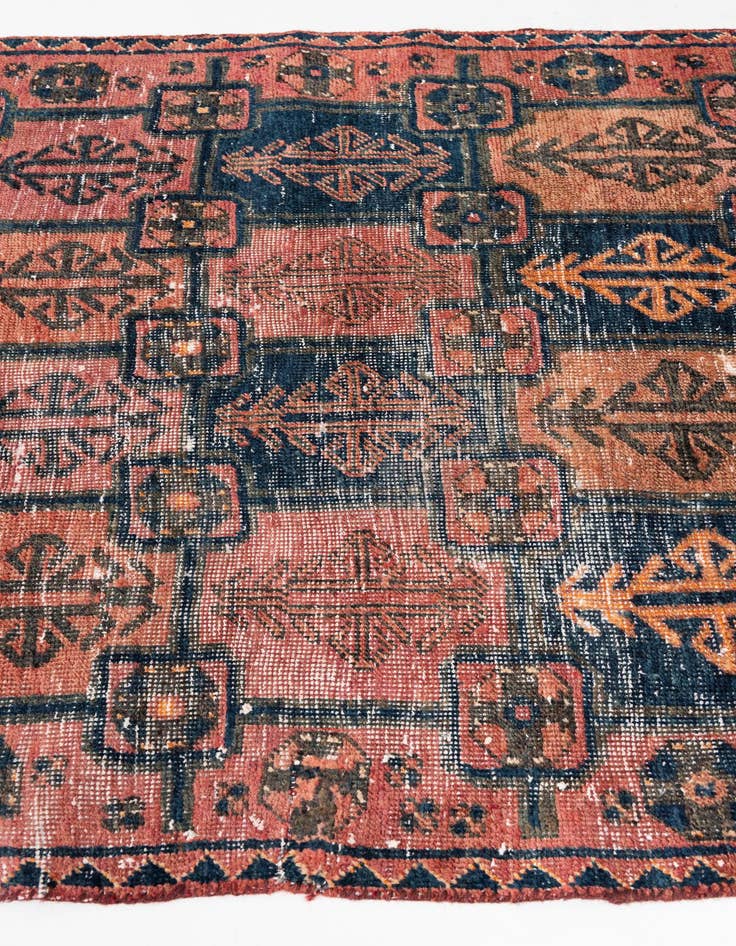 Detail image of 3' 9 x 6' 2  Hand Knotted Ultra Vintage Persian Wool Rug