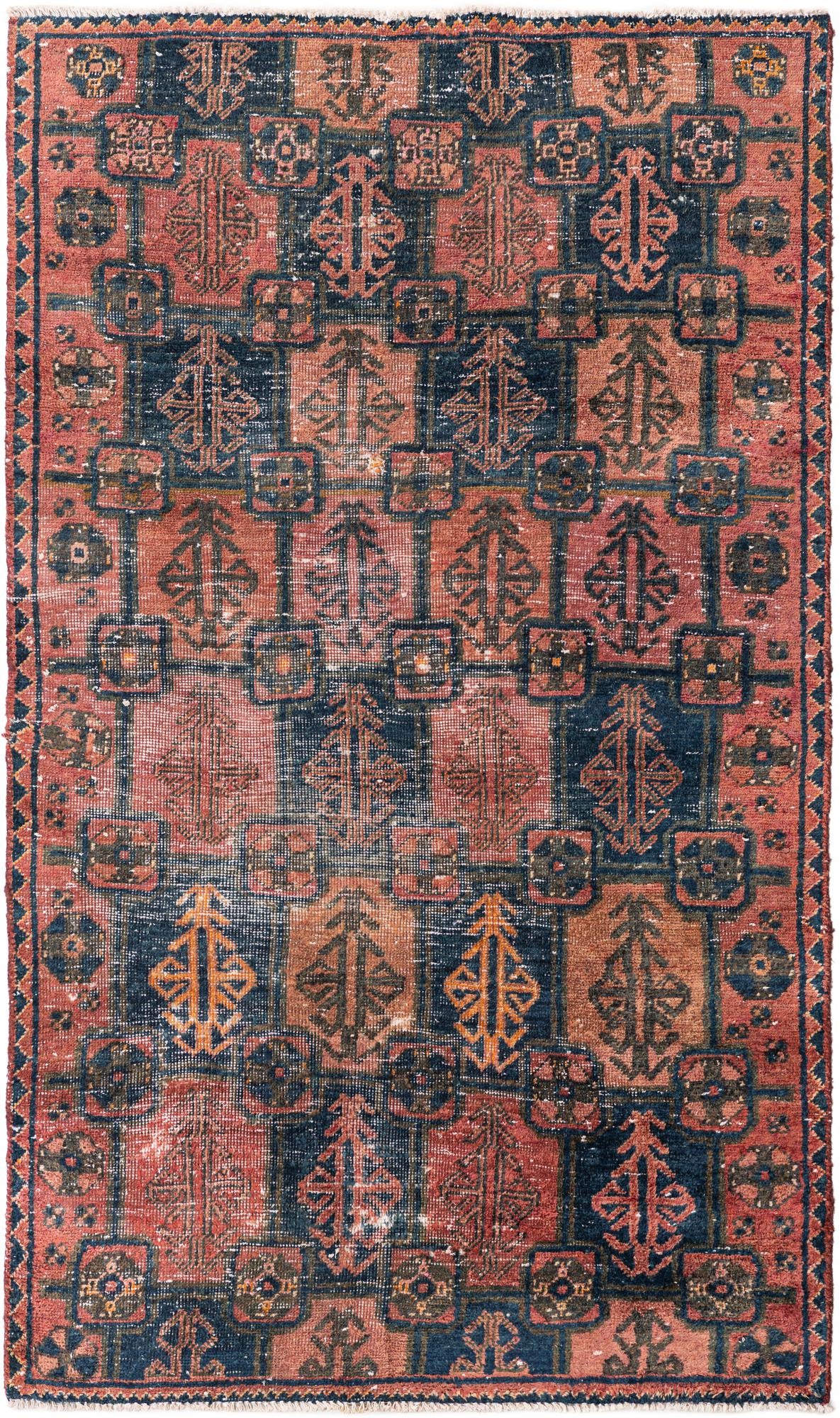 3' 9 x 6' 2 Hand Knotted Ultra Vintage Persian Wool Rug