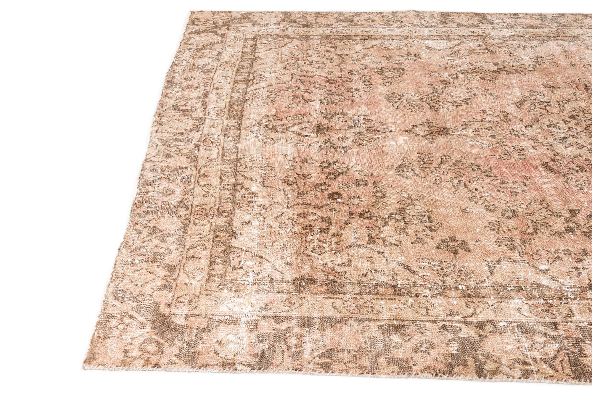 6' 5 x 10' 4 Hand Knotted Ultra Vintage Persian Wool Rug