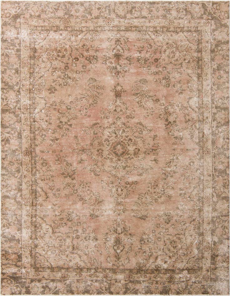 Detail image of 6' 5 x 10' 4 Hand Knotted Ultra Vintage Persian Wool Rug