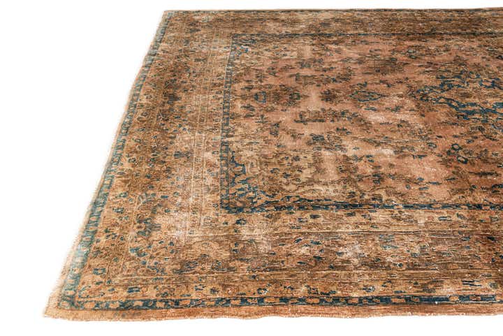 9' x 11' Hand Knotted Ultra Vintage Persian Wool Rug