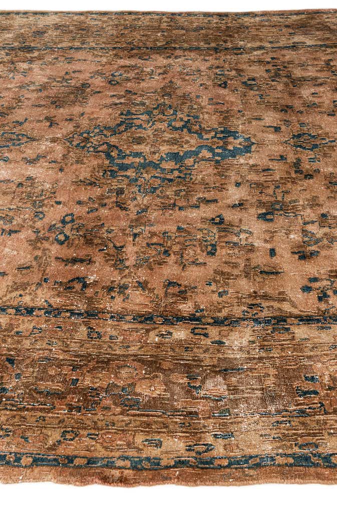 9' x 11' Hand Knotted Ultra Vintage Persian Wool Rug