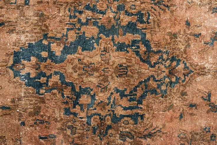 Detail image of 9' x 11' Hand Knotted Ultra Vintage Persian Wool Rug