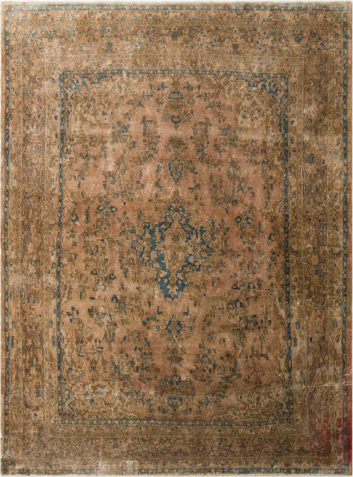 9' x 11' Hand Knotted Ultra Vintage Persian Wool Rug