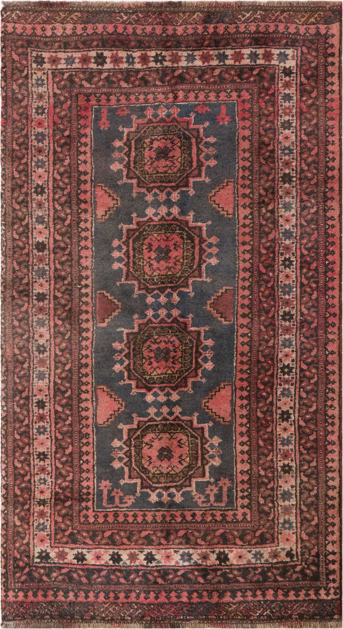 3' 3 x 5' 10 Hand Knotted Ultra Vintage Persian Wool Rug